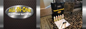 All in One professional spotting kit All in One rolling organizer for carpet cleaning products
