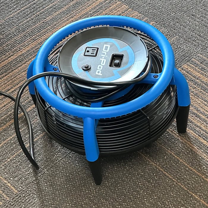 Dri-pod used for drying carpet
