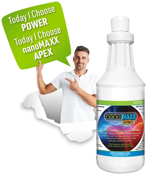 Pure nanoMAXX APEX Maximum Concentration Green Cleaner nanoMAXX Apex concentrated green cleaner for carpets, floors and hard surfaces